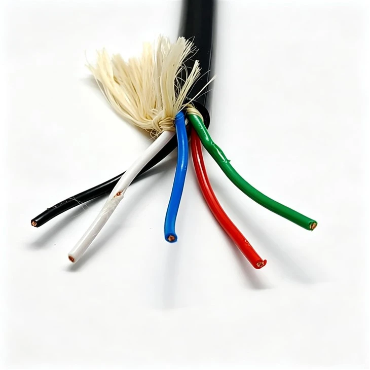 Flexible Double-layer TPU Cable 5*1mm ² Bare Copper Conductor TPEE Insulated LCP Tensile Braided For Underwater ROV Power Cable suppliers